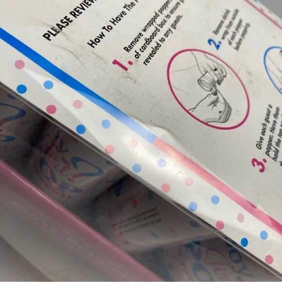 Gender Reveal Confetti Party Poppers (Girl) - Picture 5 of 7